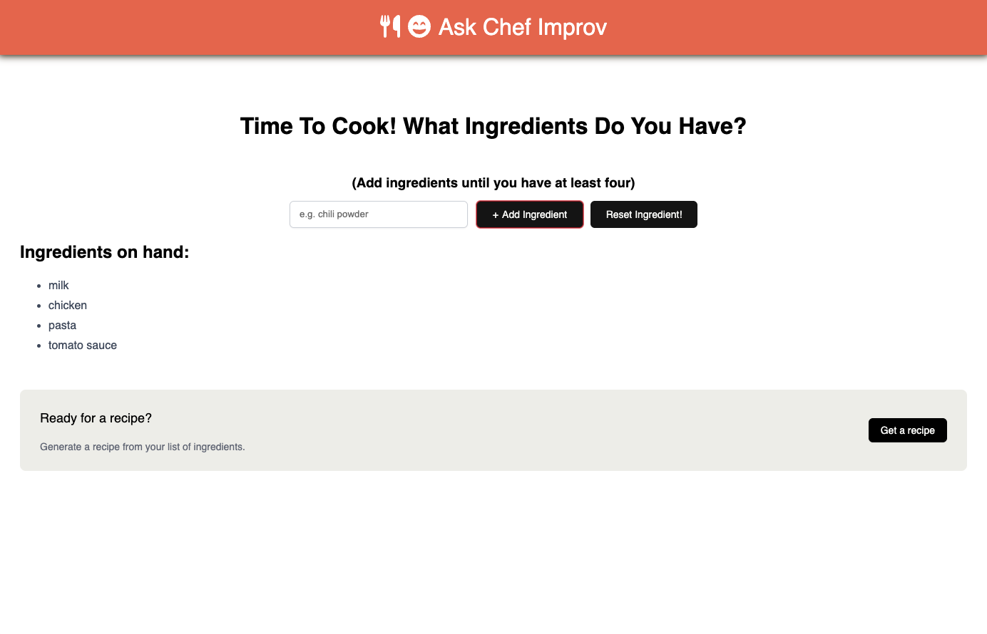 ask chef improv